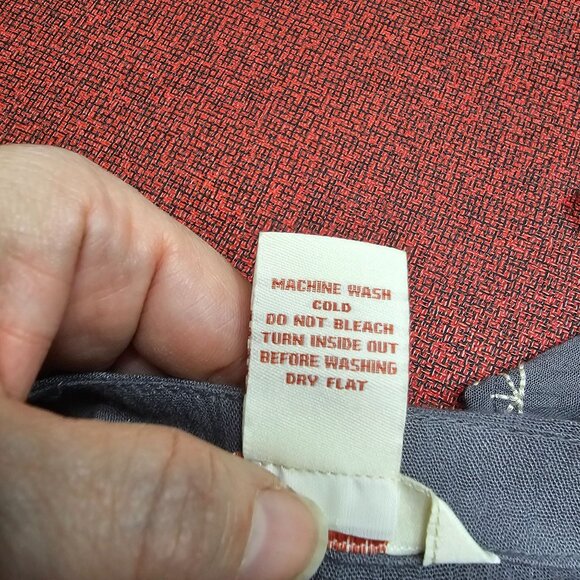 Sundance Embroidered Open Front Kimono Cardigan M Gray Cream Flowy Crinkle Boho - Picture 6 of 9